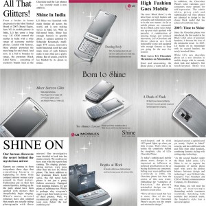 Shine Phone launch. Newspaper Editorial.